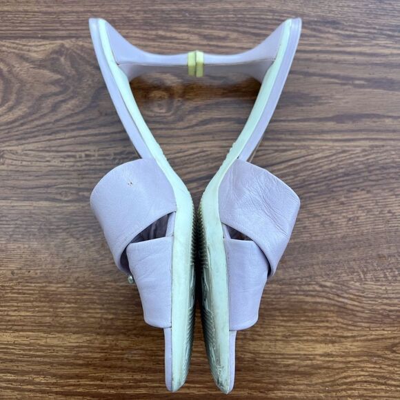 Stuart Weitzman Mule Heel Purple Lavender Open Toe Slip On Shoe Size 9M - Picture 5 of 8